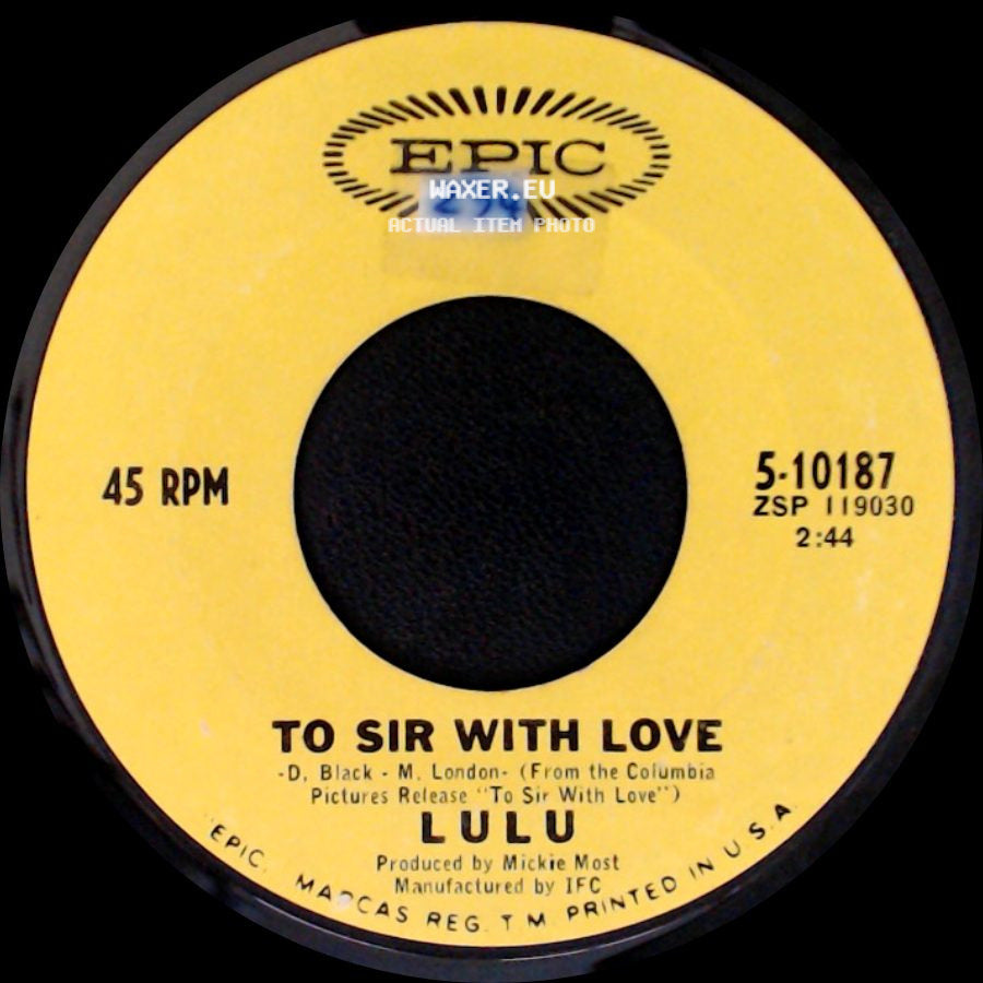 Lulu - To Sir With Love / The Boat That I Row side A