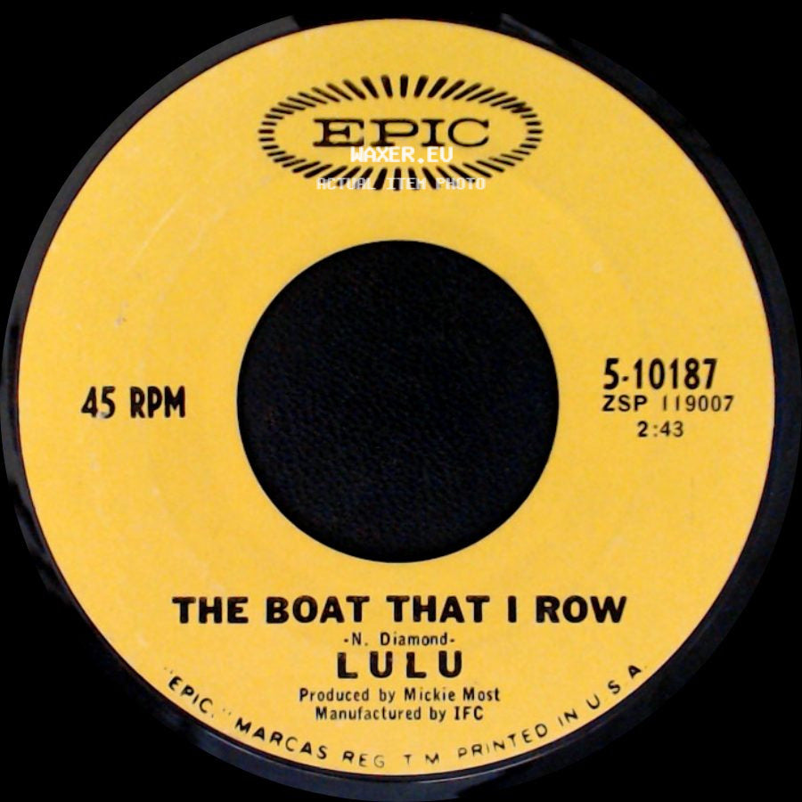 Lulu - To Sir With Love / The Boat That I Row side B