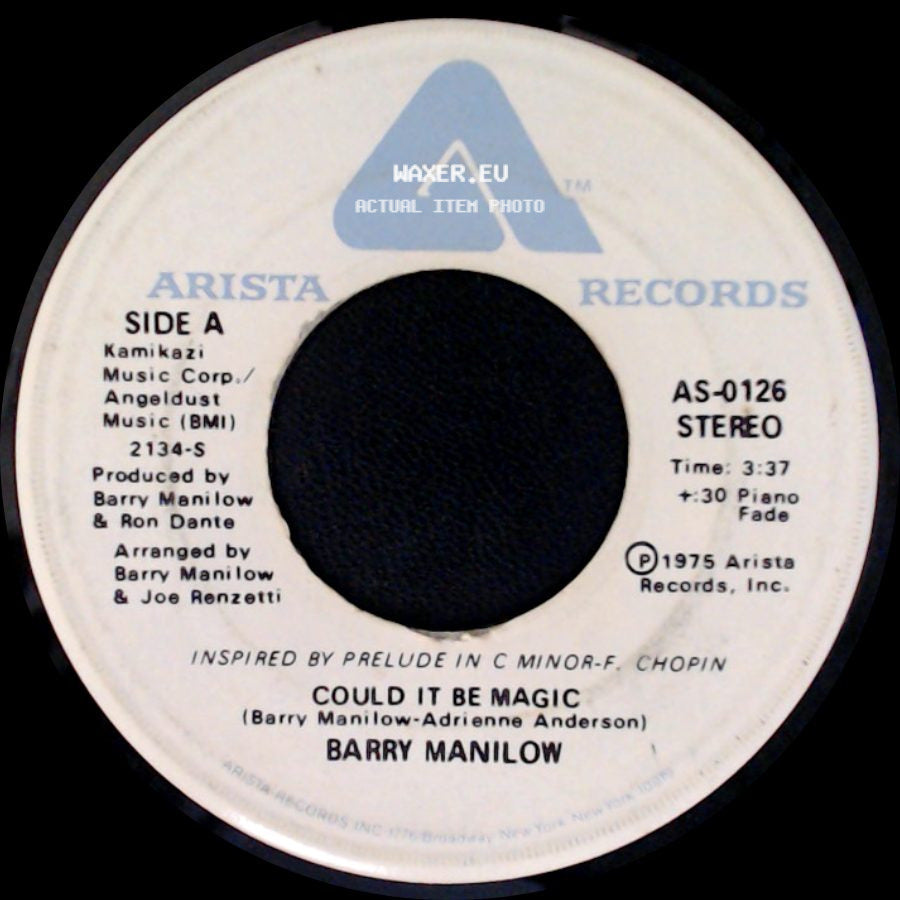 Barry Manilow - Could It Be Magic / I Am Your Child side A