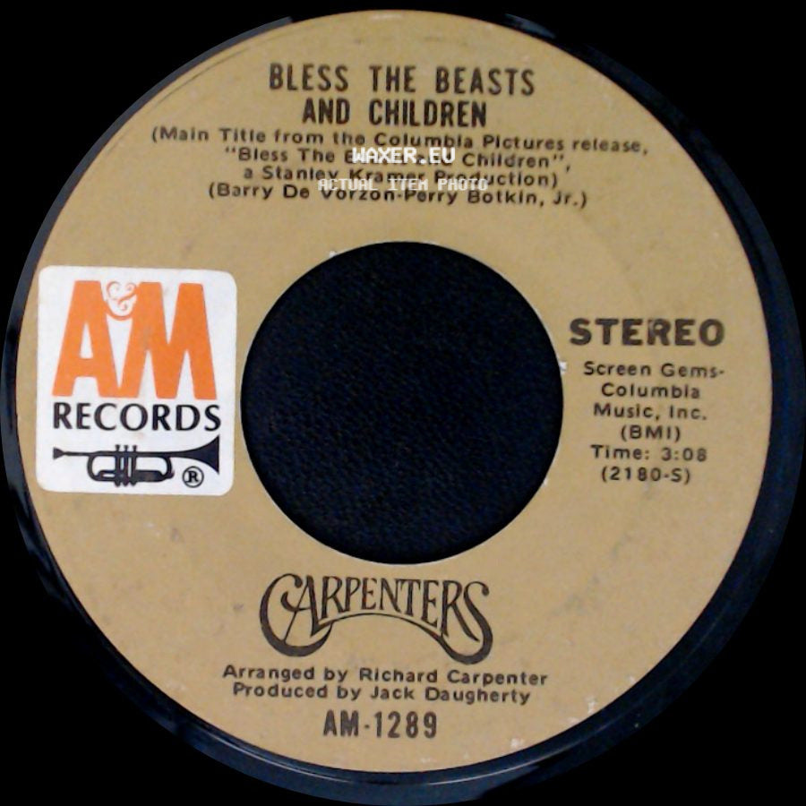 Carpenters - Superstar / Bless The Beasts And Children side B