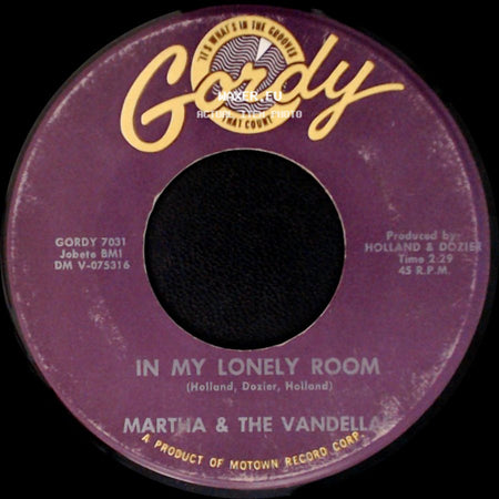 Martha & The Vandellas - In My Lonely Room / A Tear For The Girl side A