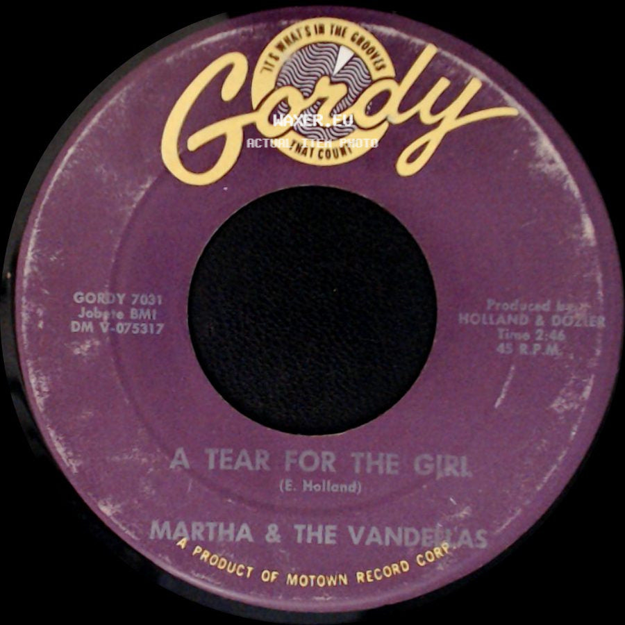 Martha & The Vandellas - In My Lonely Room / A Tear For The Girl side B