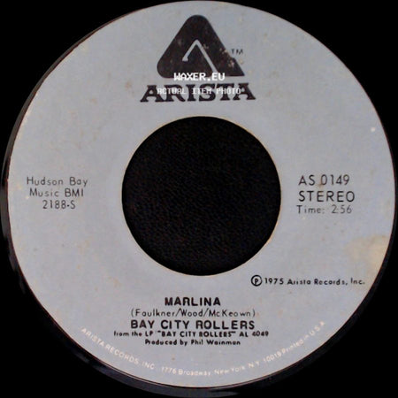 Bay City Rollers - Marlina / Saturday Night side A