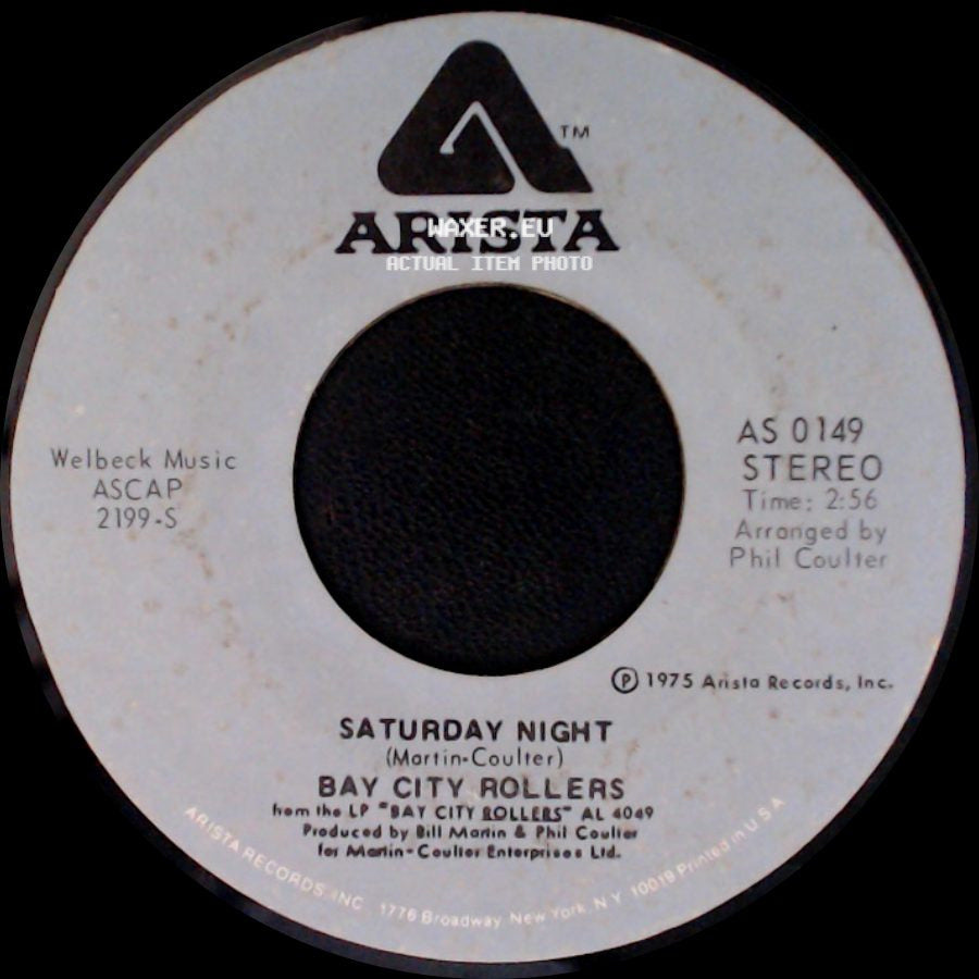Bay City Rollers - Marlina / Saturday Night side B