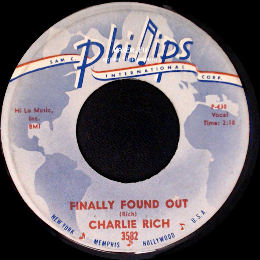 Charlie Rich - Finally Found Out / Sittin' And Thinkin' side A