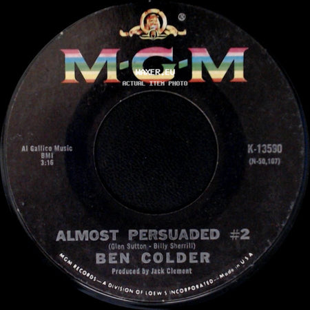 Ben Colder - Packets Of Pencils / Almost Persuaded #2 side B