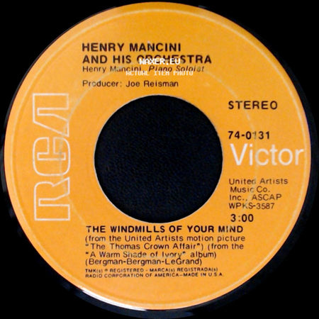 Henry Mancini, His Orchestra And Cho. / Henry Mancini And His Orchestra - Love Theme From Romeo & Juliet / The Windmills Of Your Mind side B