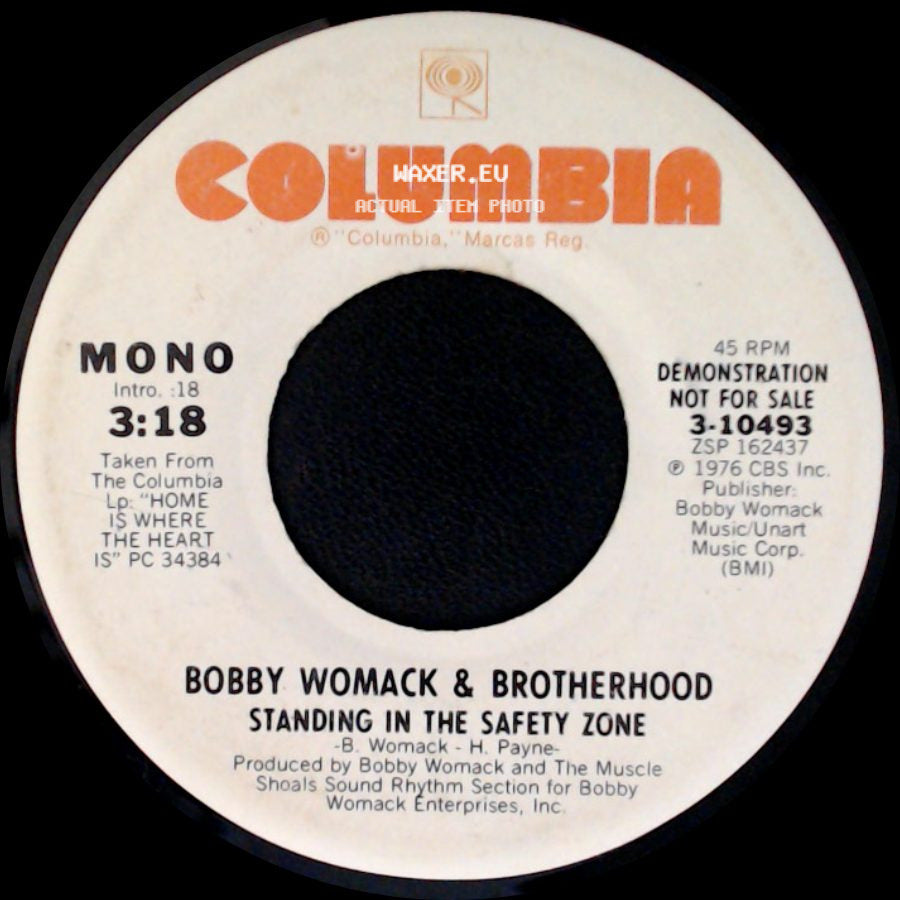 Bobby Womack & Brotherhood - Standing In The Safety Zone / Standing In The Safety Zone side B
