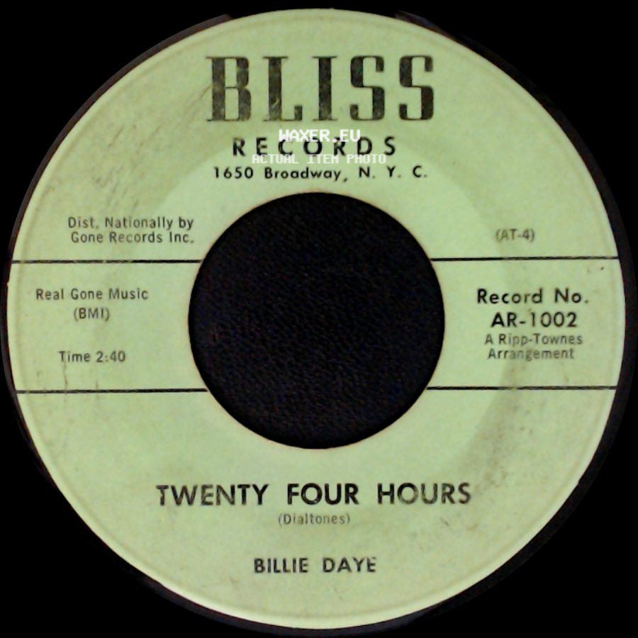 Billie Daye - When A Girl Gives Her Heart To A Boy / Twenty Four Hours side B