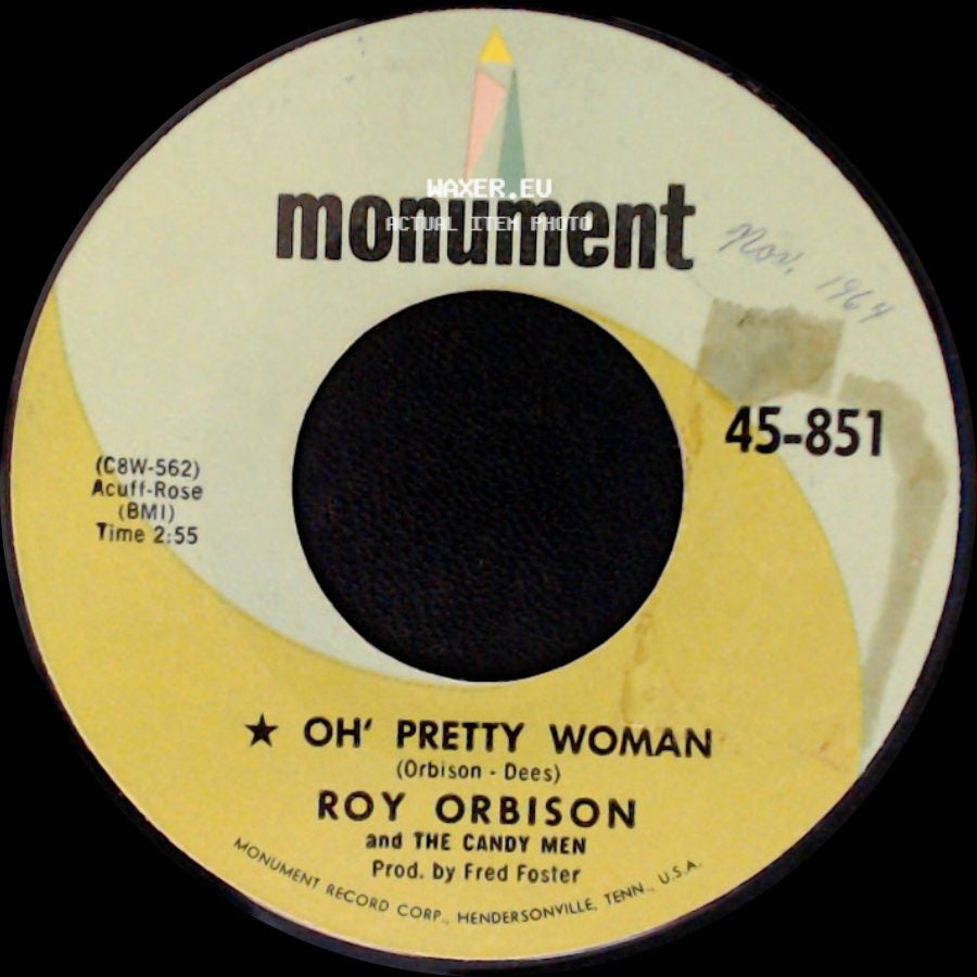 Roy Orbison And The Candy Men - Yo Te Amo Maria / Oh' Pretty Woman side B