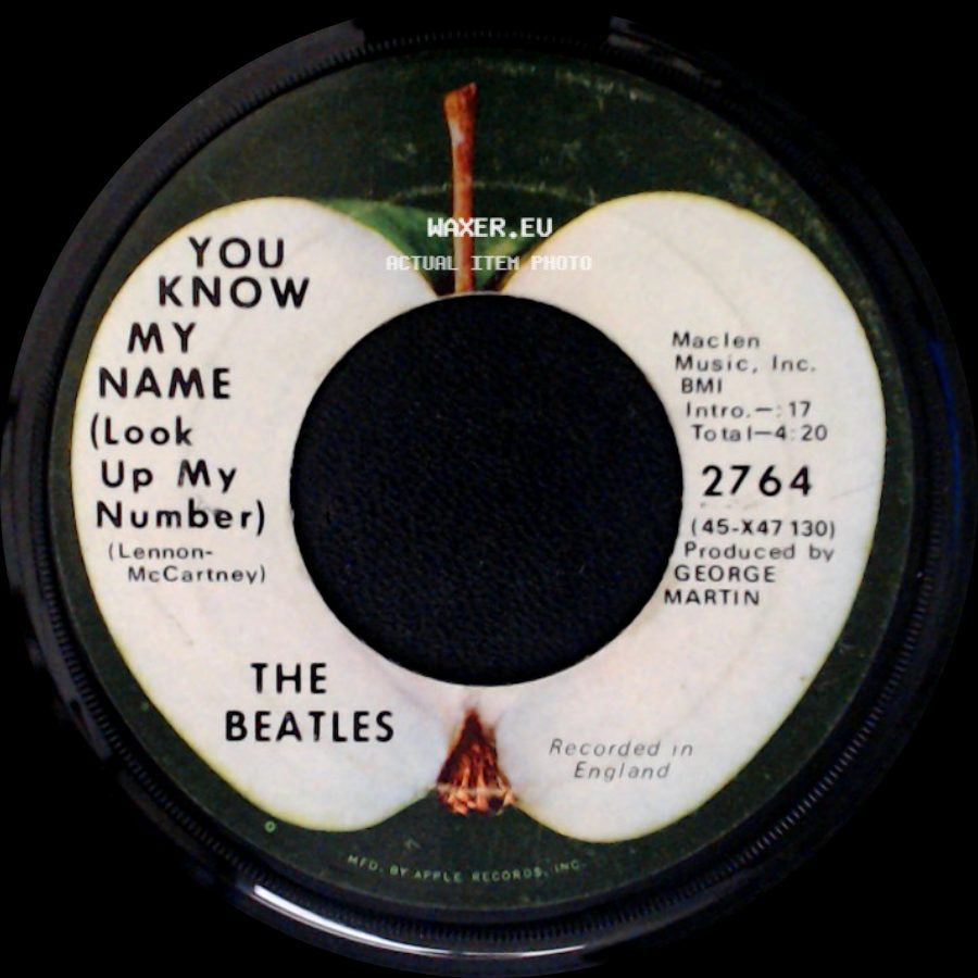 The Beatles - Let It Be / You Know My Name (Look Up My Number) side B
