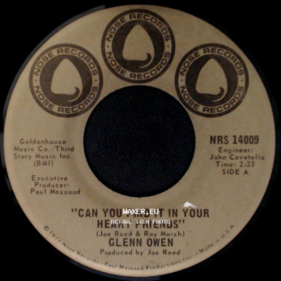 Glenn Owen - Can You Find It In Your Heart Friends / Palo Alto side A