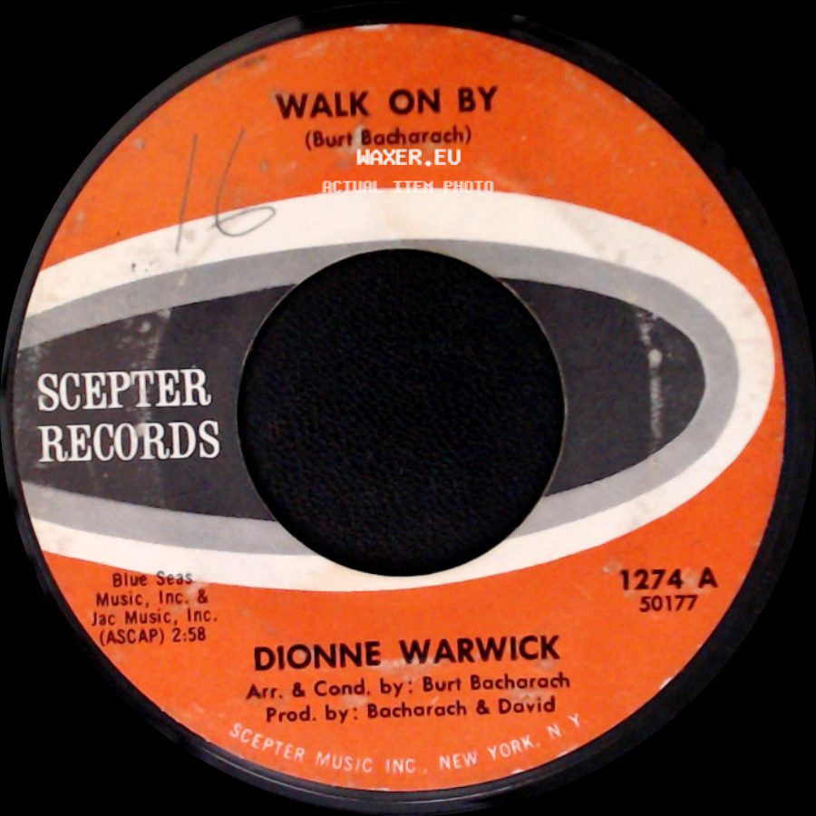 Dionne Warwick - Walk On By / Any Old Time Of Day side A