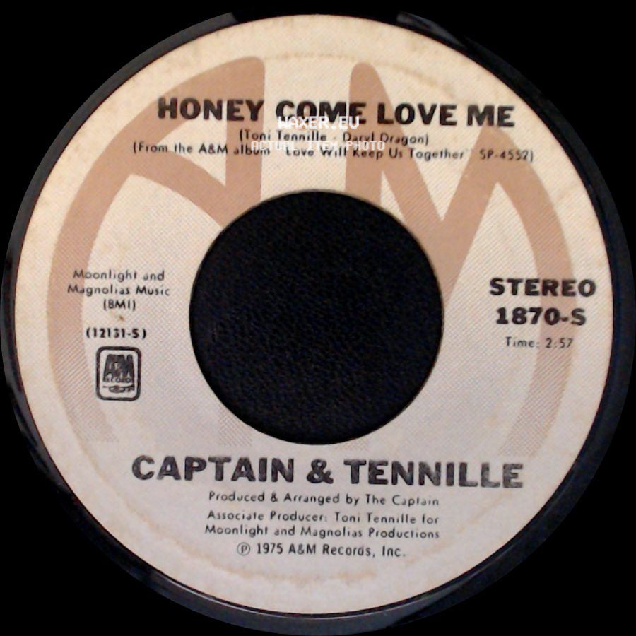 Captain & Tennille - Muskrat Love / Honey Come Love Me side B