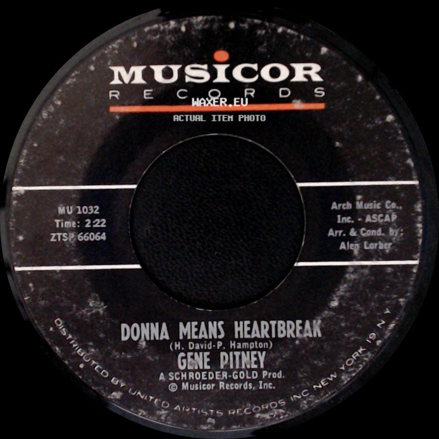 Gene Pitney - True Love Never Runs Smooth / Donna Means Heartbreak side B