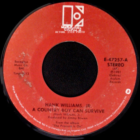 Hank Williams, Jr. - A Country Boy Can Survive / Weatherman side A