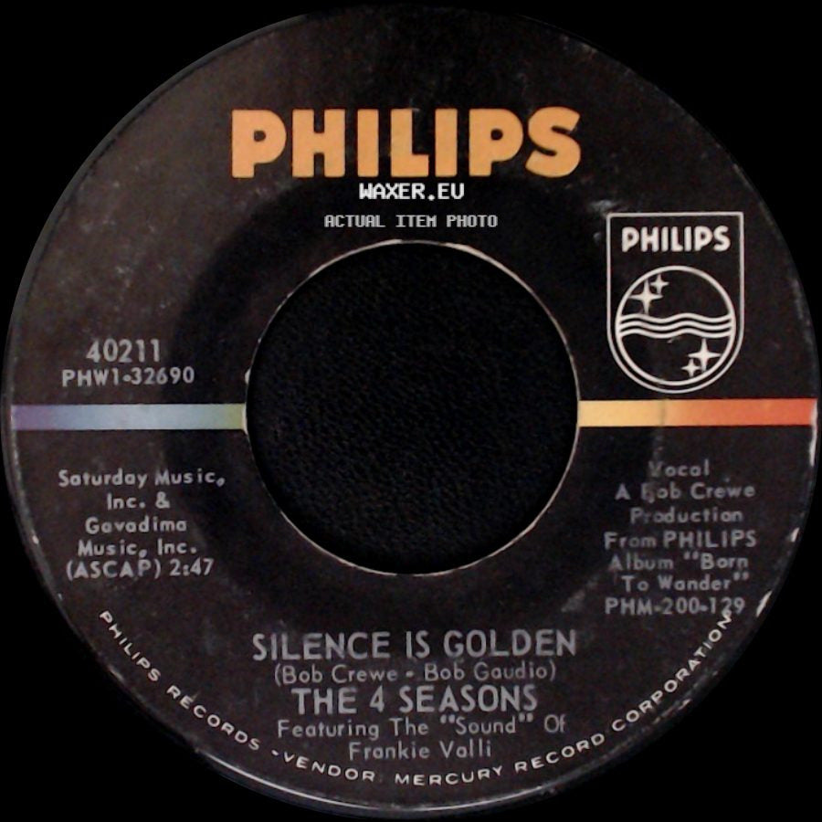 The 4 Seasons - Rag Doll / Silence Is Golden side B