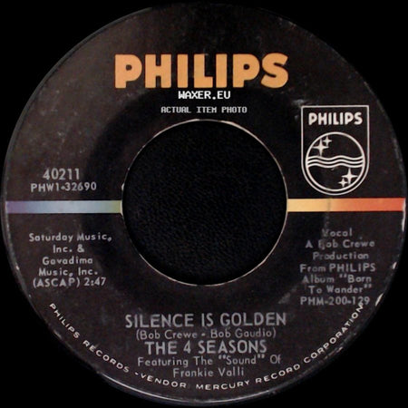 The 4 Seasons - Rag Doll / Silence Is Golden side B