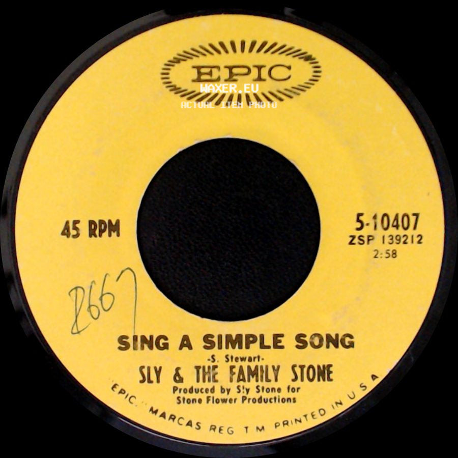 Sly & The Family Stone - Everyday People / Sing A Simple Song side B