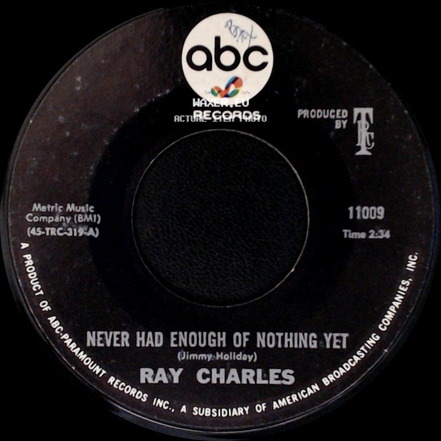 Ray Charles - Yesterday / Never Had Enough Of Nothing Yet side B