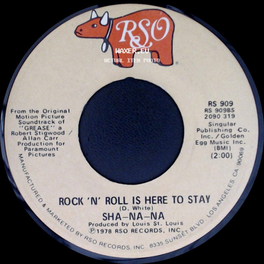 Sha-Na-Na / John Travolta - Rock 'n' Roll Is Here To Stay / Greased Lightnin' side A