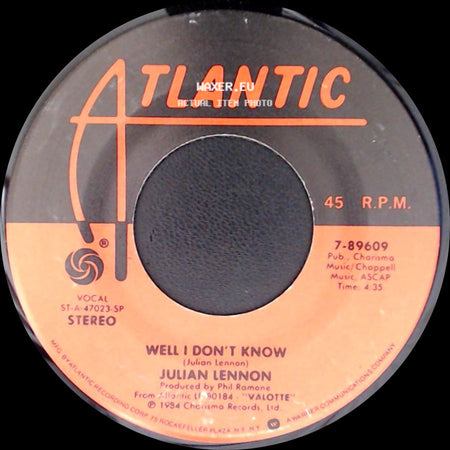 Julian Lennon - Well I Don't Know / Valotte side A