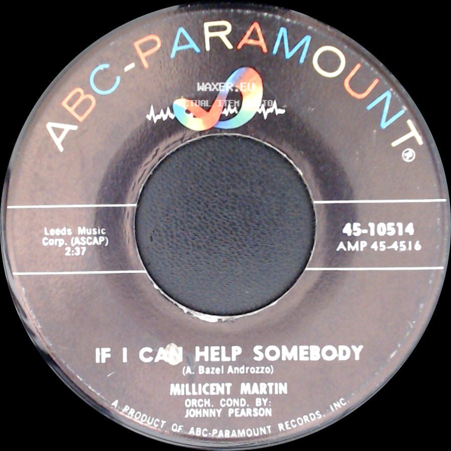 Millicent Martin - If I Can Help Somebody / In The Summer Of His Years side A