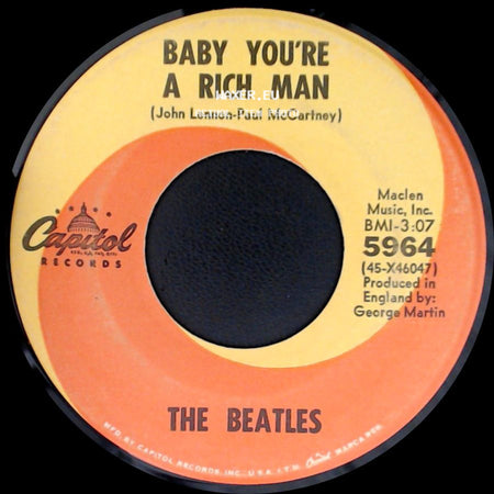 The Beatles - Baby You're A Rich Man / All You Need Is Love side A