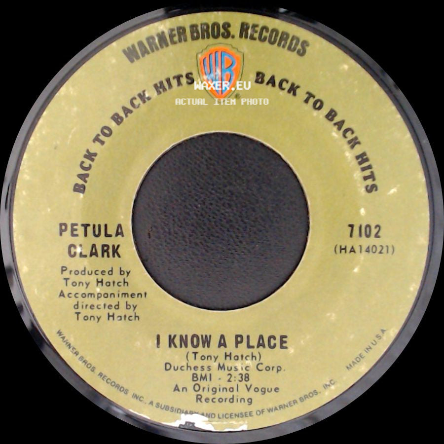 Petula Clark - Downtown / I Know A Place side B