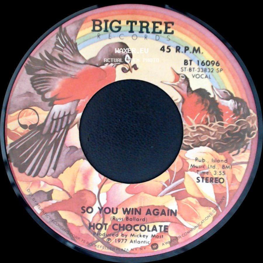 Hot Chocolate - So You Win Again / A Part Of Being With You side A