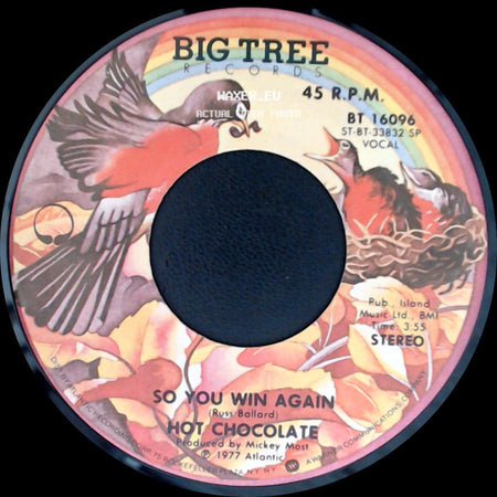 Hot Chocolate - So You Win Again / A Part Of Being With You side A