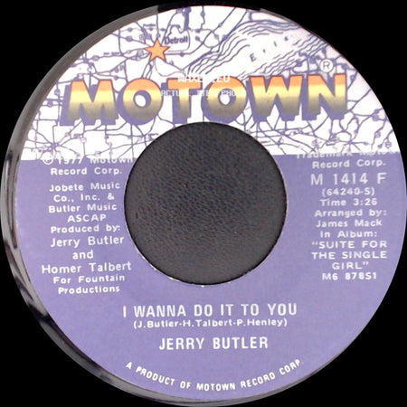 Jerry Butler - I Don't Wanna Be Reminded / I Wanna Do It To You side B