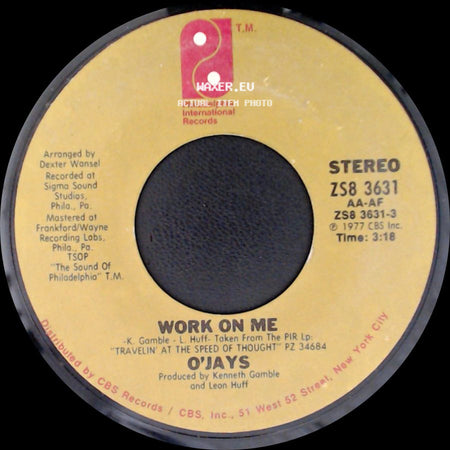 O'jays - Work On Me / Let's Spend Some Time Together side A