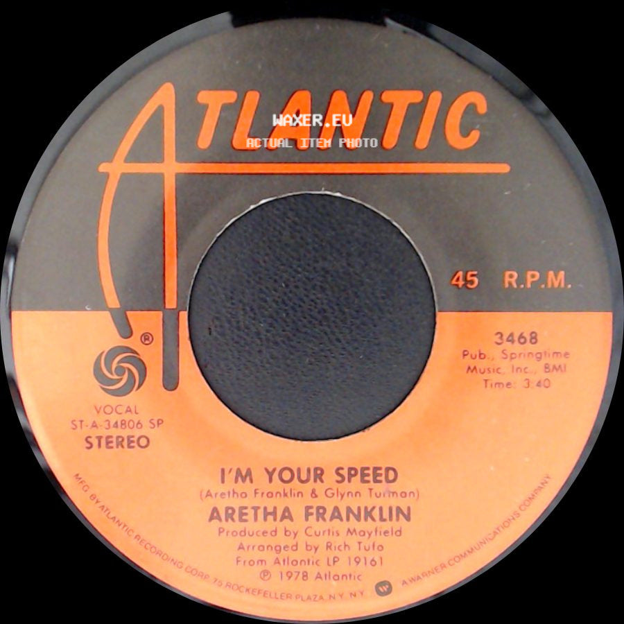Aretha Franklin - Almighty Fire (Woman Of The Future) / I'm Your Speed side B