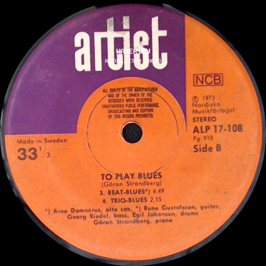 Unknown Artist - To Play Blues / To Play Blues side B