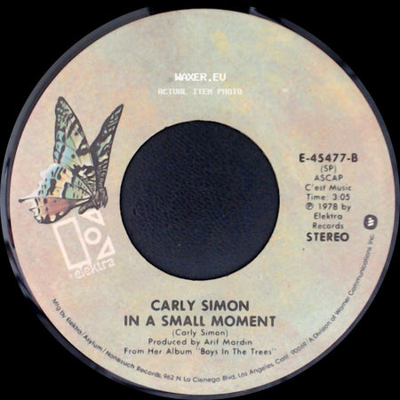 Carly Simon - In A Small Moment / You Belong To Me side A