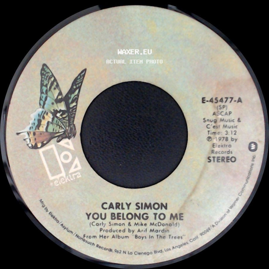 Carly Simon - In A Small Moment / You Belong To Me side B