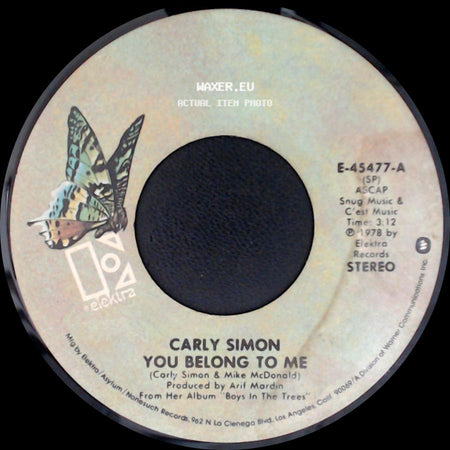 Carly Simon - In A Small Moment / You Belong To Me side B