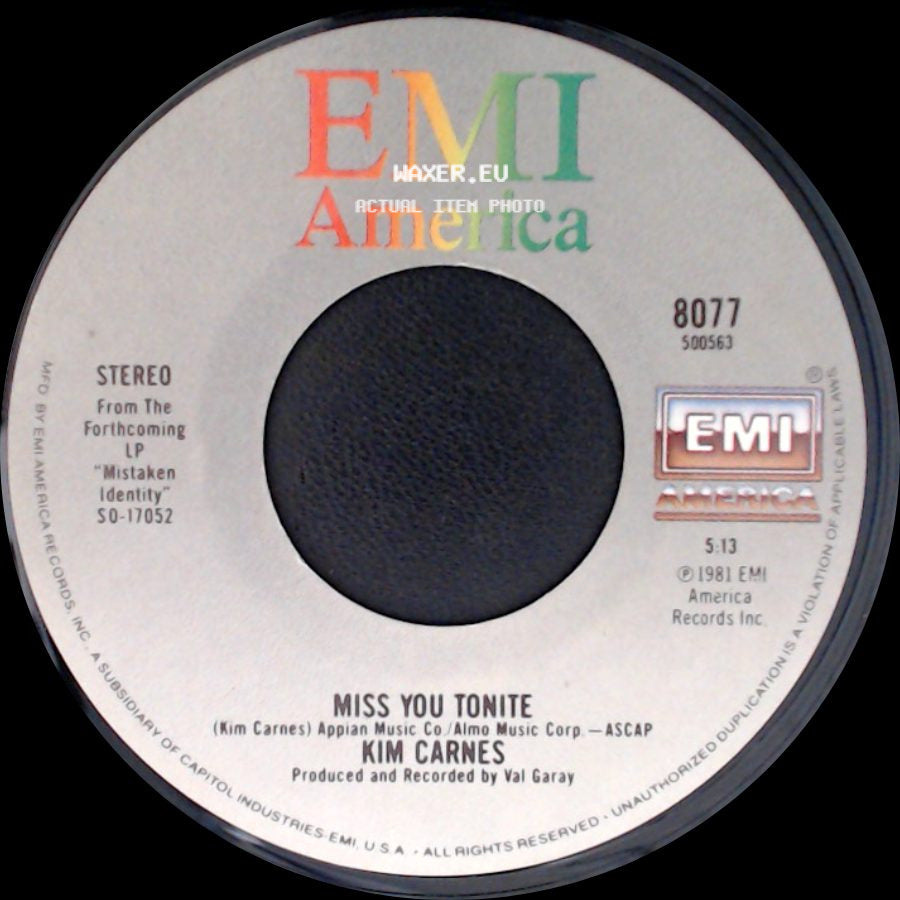 Kim Carnes - Miss You Tonite / Bette Davis Eyes side A