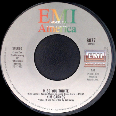 Kim Carnes - Miss You Tonite / Bette Davis Eyes side A