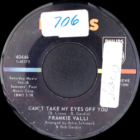 Frankie Valli - The Trouble With Me / Can't Take My Eyes Off You side B