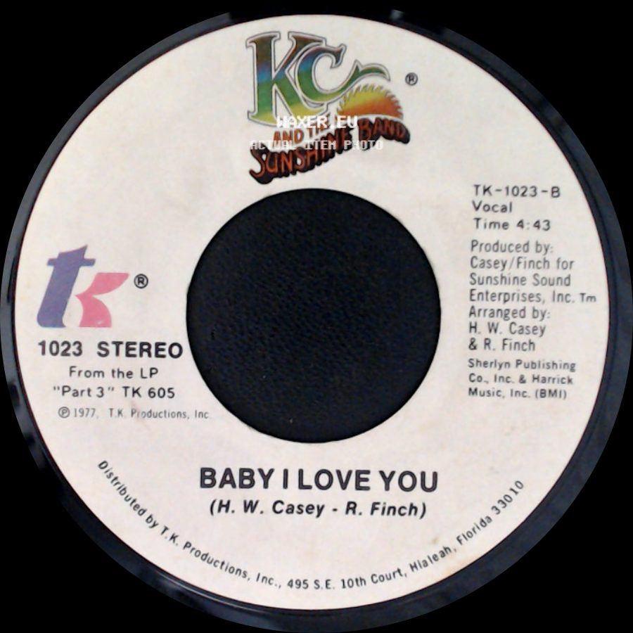 Kc And The Sunshine Band - Baby I Love You / Keep It Comin' Love side A