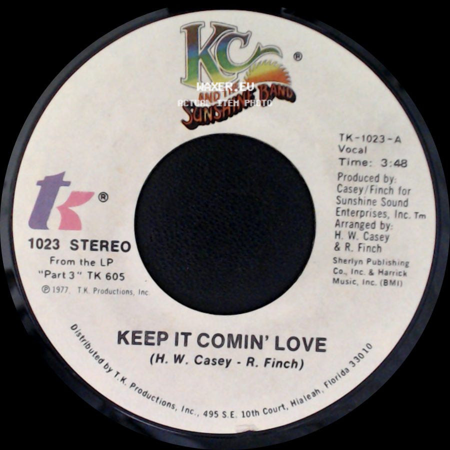 Kc And The Sunshine Band - Baby I Love You / Keep It Comin' Love side B