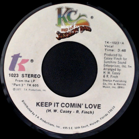 Kc And The Sunshine Band - Baby I Love You / Keep It Comin' Love side B