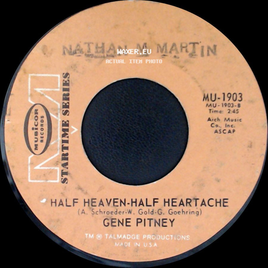 Gene Pitney - (The Man Who Shot) Liberty Valance / Half Heaven-Half Heartache side B
