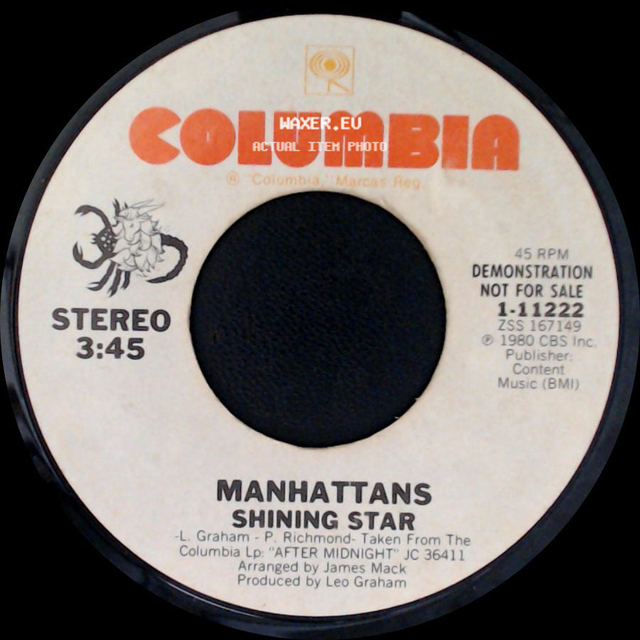 Manhattans - Shining Star / Shining Star side B