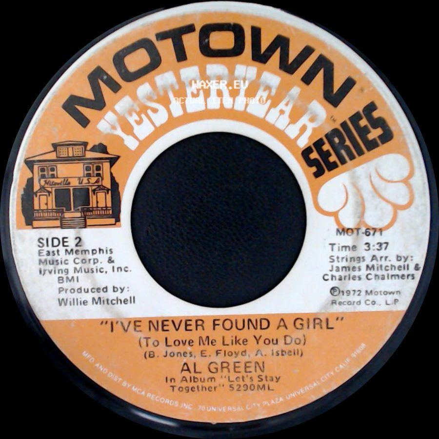 Al Green - Let's Stay Together / I've Never Found A Girl (To Love Me Like You Do) side B