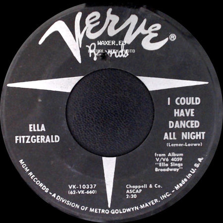Ella Fitzgerald - I Could Have Danced All Night / I've Grown Accustomed To Your Face side A