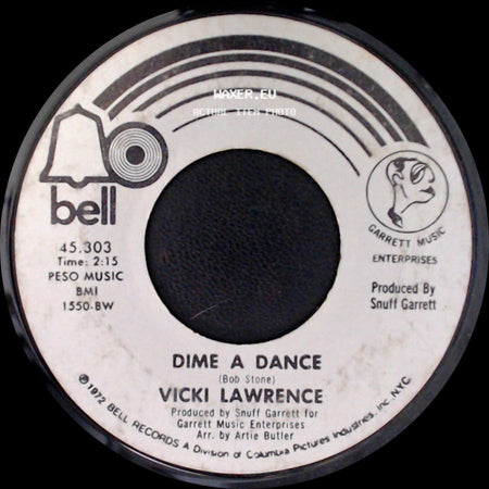 Vicki Lawrence - Dime A Dance / The Night The Lights Went Out In Georgia side A