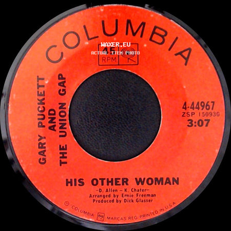 Gary Puckett And The Union Gap - This Girl Is A Woman Now / His Other Woman side B